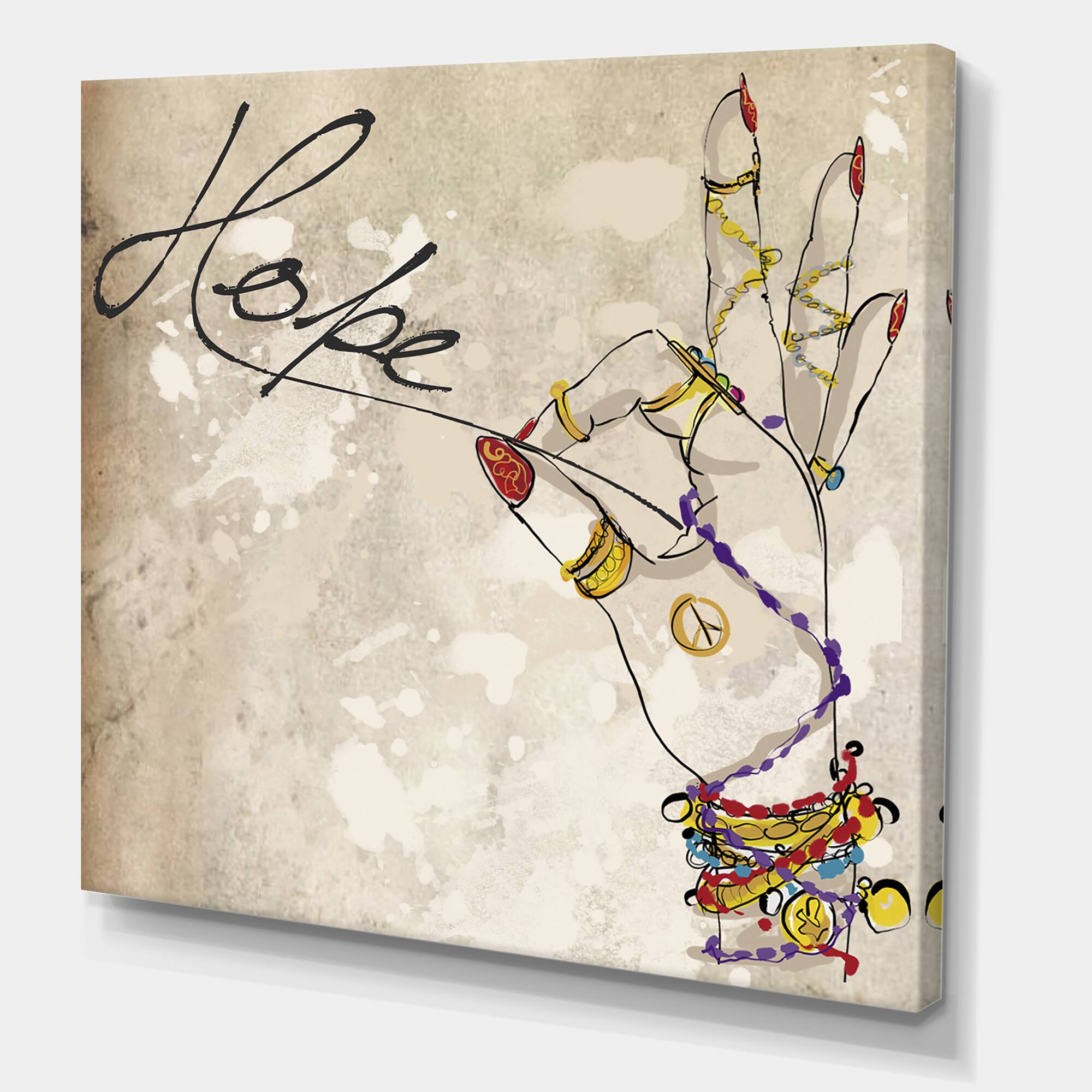 Designart - Gypsy Hippy Hand Hope